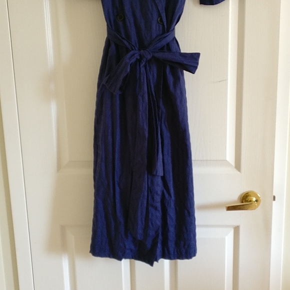 Zara navy duster/trench dress EUC - Picture 6 of 16